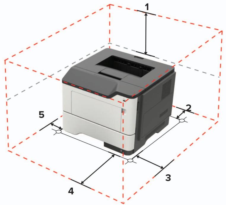 LEXMARK MS622DE - Sélection d'un emplacement pour l'imprimante - 3
