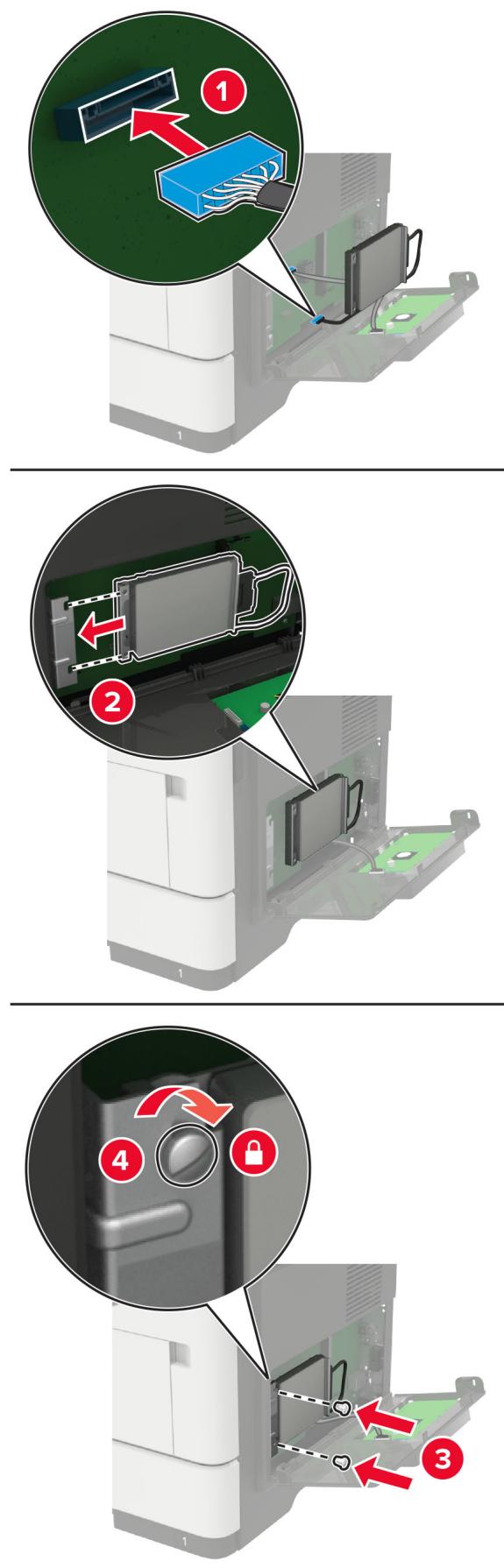LEXMARK MS622DE - Connectez le kit ISP à l'imprimante. - 4