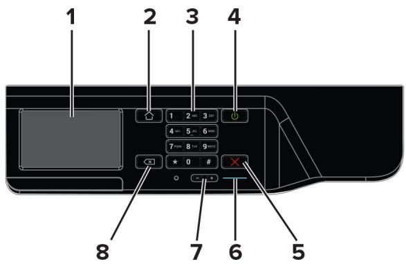 LEXMARK MS622DE - Utilisation du panneau de commandes - 1