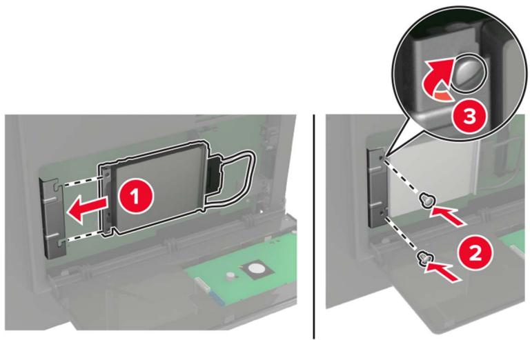 LEXMARK MS622DE - Installation d'un disque dur sur l'imprimante - 4