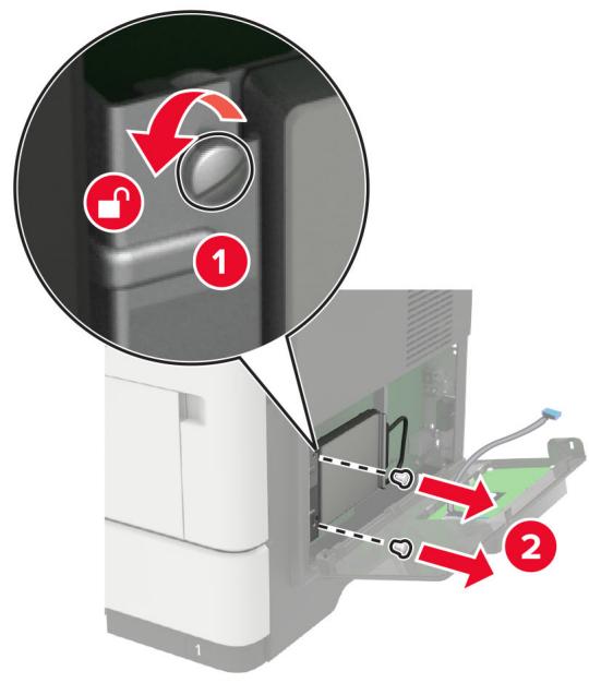 LEXMARK MS622DE - Connectez le kit ISP à l'imprimante. - 2
