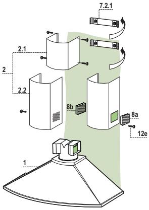 FABER TENDER X A120 - Lower chimney section - 1