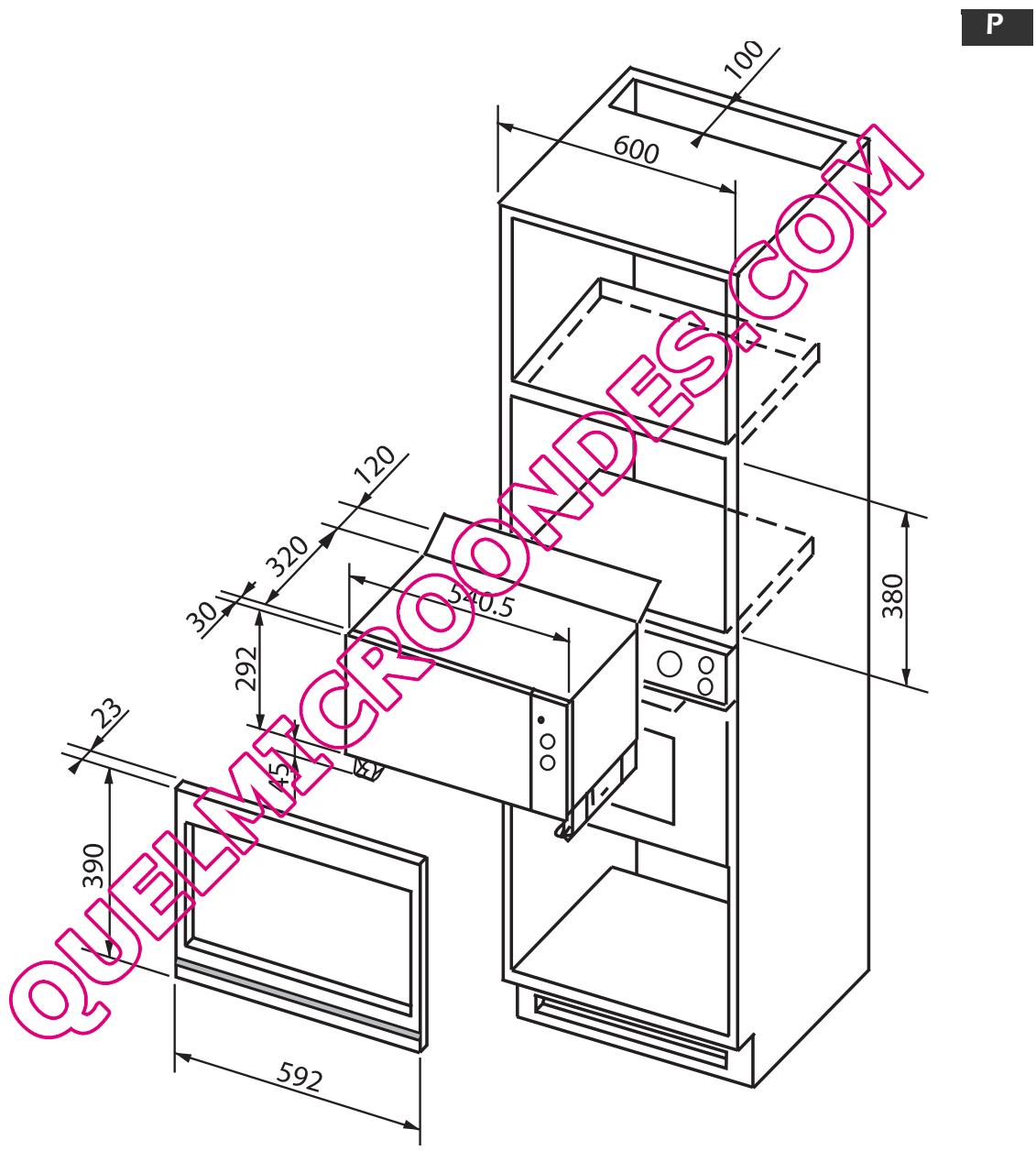 DE DIETRICH DME 729 - KIT DE ENCASTRAMENTO - 1