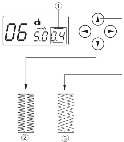 AEG-ELECTROLUX 75X - - Ajuster la largeur de point - 1