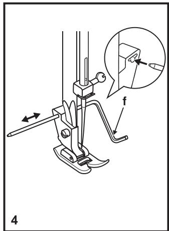 SINGER M2405 - Installation du bras amovible - 4