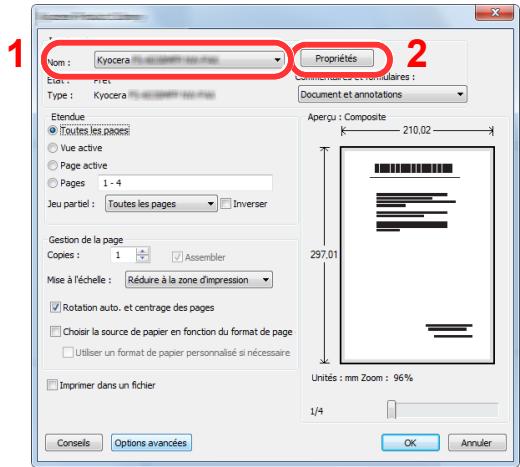 KYOCERA ECOSYS P7240CDN - Configurer les paramètres. - 1