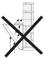 Diagram showing a cross-section of a brick wall with directional arrows indicating movement or force, possibly illustrating a construction or safety concept.
