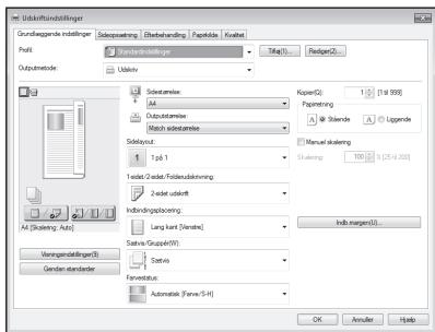 BOSCH DWB093553 - udskrivningsindstillinger - 2