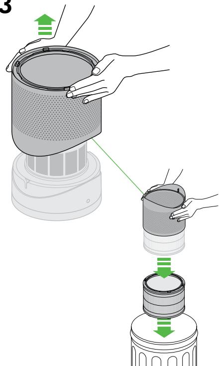 DYSON PURE COOL LINK DESK DP01 - Replacing the filter unit - 5
