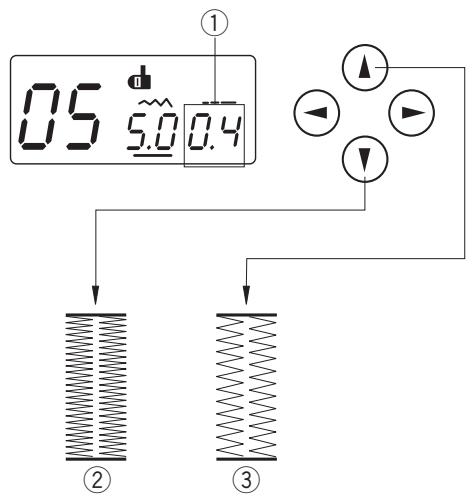 AEG-ELECTROLUX 70X - - Ajuster la largeur de point - 1