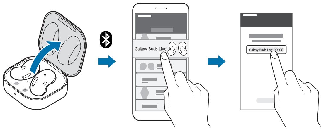 SAMSUNG GALAXY BUDS LIVE - Connexion à un appareil mobile autre que samsung fonctionnant également sous le système d'exploitation android OS (ou dans le cas où la fenêtre contextuelle de connexion n'apparaît pas) - 2