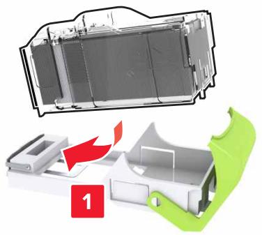 LEXMARK CX825 - CX827DE - Remplacement du support de la cartouche d'agrafes dans l'unité de finition d'agrafage/perforation multiposition - 6