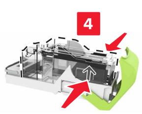 LEXMARK CX825 - CX827DE - Remplacement de la cartouche d'agrafes dans l'unité de finition d'agrafage/perforation multiposition - 4