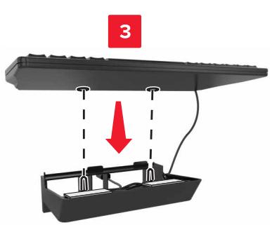LEXMARK CX825 - CX827DE - Installation du plateau pour clavier - 4