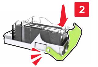 LEXMARK CX825 - CX827DE - Remplacement de la cartouche d'agrafes dans l'unité de finition d'agrafage/perforation multiposition - 8