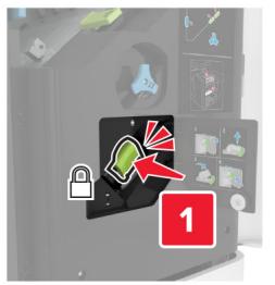 LEXMARK CX825 - CX827DE - Bourrage papier dans le bac de l'unité de finition d'agrafage - 11