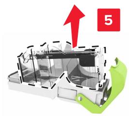 LEXMARK CX825 - CX827DE - Remplacement de la cartouche d'agrafes dans l'unité de finition d'agrafage/perforation multiposition - 5