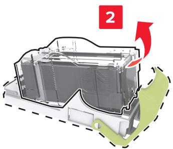 LEXMARK CX825 - CX827DE - Remplacement du support de la cartouche d'agrafes dans l'unité de finition d'agrafage/perforation multiposition - 5
