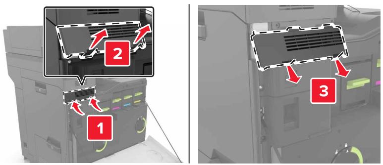 LEXMARK CX825 - CX827DE - Installation du plateau pour clavier - 2