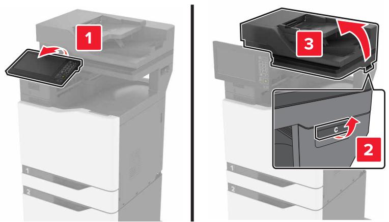 LEXMARK CX825 - CX827DE - Installation de l'unité de finition d'agrafage/perforation multiposition - 4
