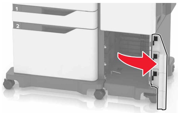LEXMARK CX825 - CX827DE - Installation de l'unité de finition d'agrafage/perforation multiposition - 13