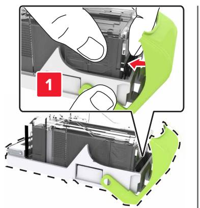 LEXMARK CX825 - CX827DE - Remplacement du support de la cartouche d'agrafes dans l'unité de finition d'agrafage/perforation multiposition - 4