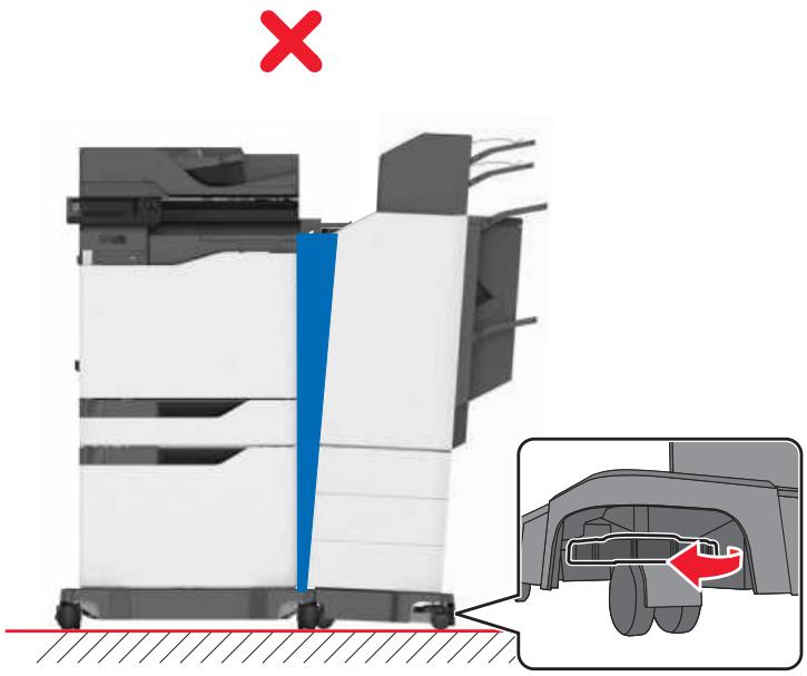 LEXMARK CX825 - CX827DE - Installation de l'unité de finition d'agrafage/perforation multiposition - 15