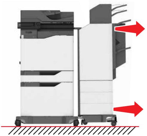 LEXMARK CX825 - CX827DE - Installation de l'unité de finition d'agrafage/perforation multiposition - 12