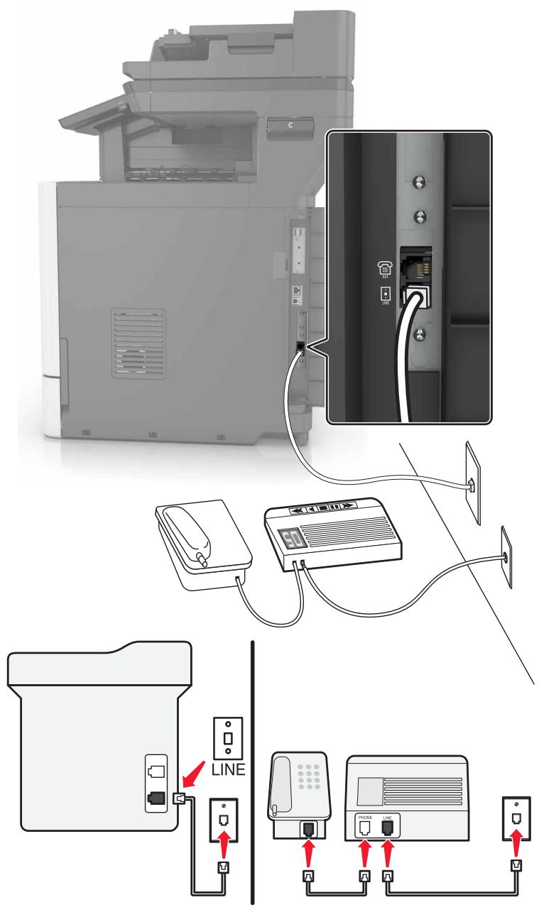 LEXMARK CX825 - CX827DE - Connecté à différentes prises murales - 1