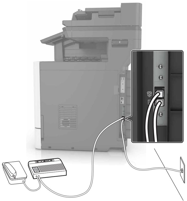 LEXMARK CX825 - CX827DE - Connecté à la même prise murale téléphonique - 1