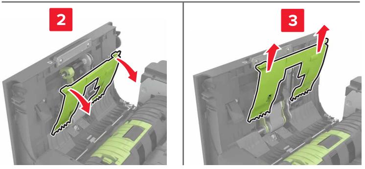 LEXMARK CX825 - CX827DE - Remplacement du rouleau de saisie du DAA - 3