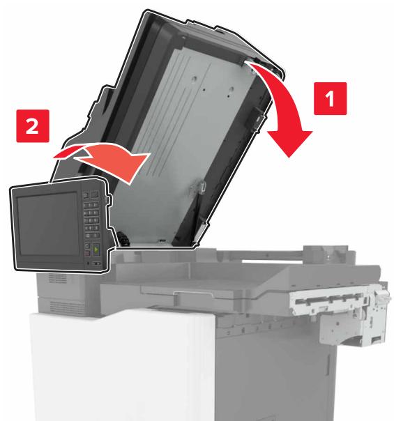 LEXMARK CX825 - CX827DE - Installation de l'unité de finition d'agrafage/perforation multiposition - 9