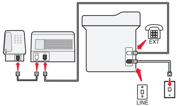 LEXMARK CX825 - CX827DE - Connecté à la même prise murale téléphonique - 2