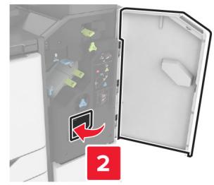 LEXMARK CX825 - CX827DE - Bourrage papier dans le bac de l'unité de finition d'agrafage - 12