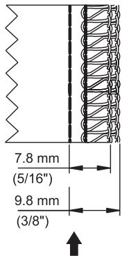 SINGER OVERLOCK PROFESSIONAL 5 - Réglage de la largeur à l'aide du bouton de réglage - 7