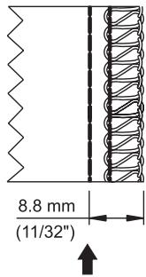 SINGER OVERLOCK PROFESSIONAL 5 - Réglage de la largeur à l'aide du bouton de réglage - 4