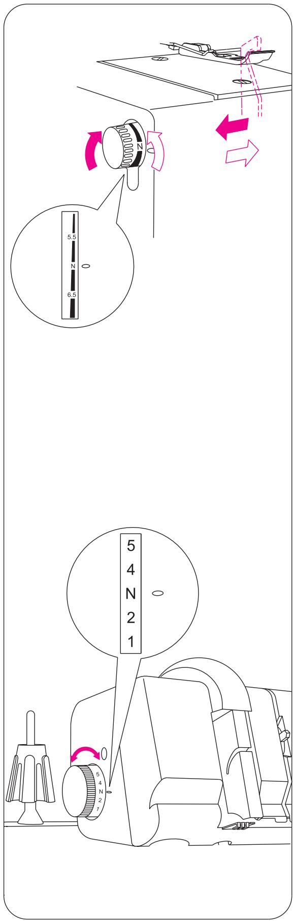 SINGER OVERLOCK PROFESSIONAL 5 - Réglage de la pression du pied - 1