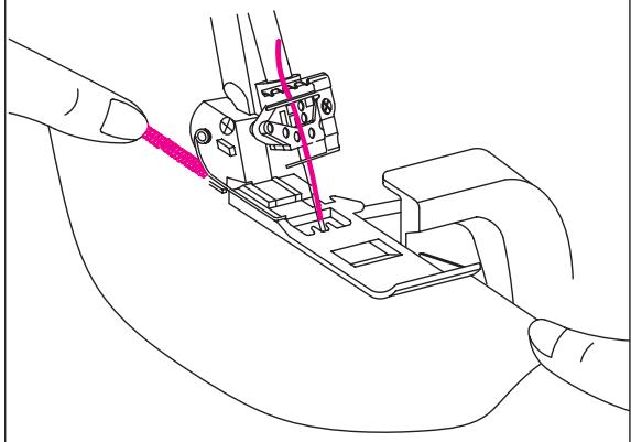 SINGER OVERLOCK PROFESSIONAL 5 - Pour arrêté la chainette de l'ourlet roulotté - 2