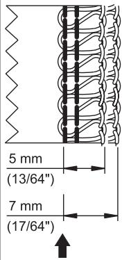 SINGER OVERLOCK PROFESSIONAL 5 - Réglage de la largeur à l'aide du bouton de réglage - 5