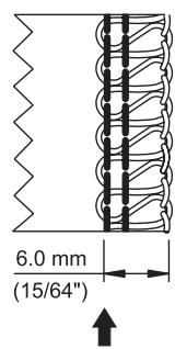 SINGER OVERLOCK PROFESSIONAL 5 - Réglage de la largeur à l'aide du bouton de réglage - 2