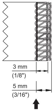 SINGER OVERLOCK PROFESSIONAL 5 - Réglage de la largeur à l'aide du bouton de réglage - 6