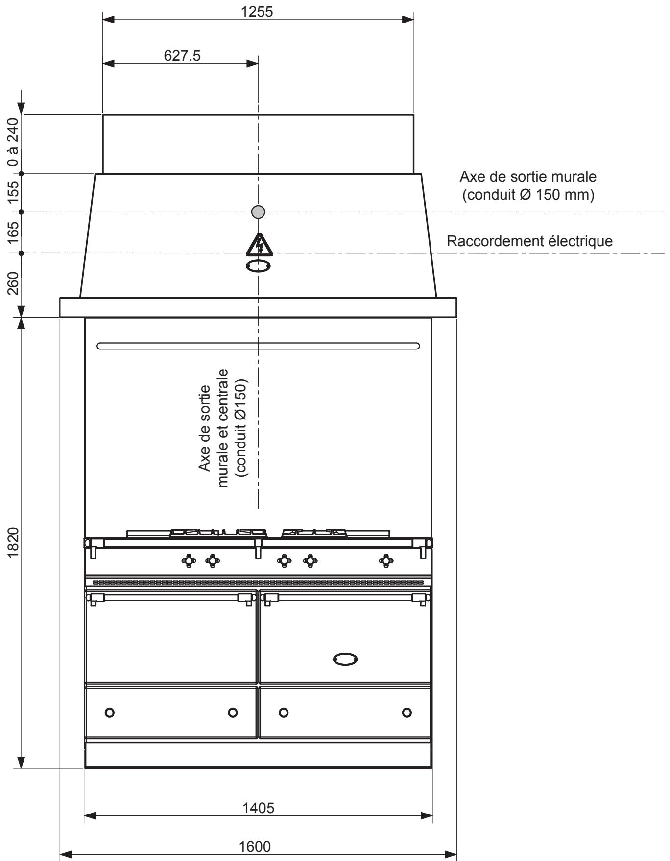 LACANCHE L2HM1200E - L2HM 1600E - VUE DE FACE - 1