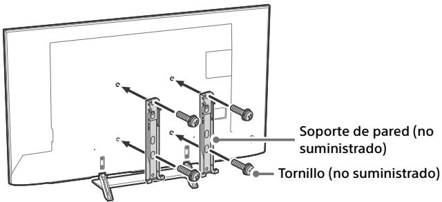 SONY KD55XE8505BAEP - Coloque el soporte de pared (no suministrado) utilizing sus tornillos (no suministrados). KD-75/65/55XE90xx, FW-75/65/55XE90xx - 1