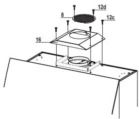 FRANKE SWING FSW 918 WH/XS B - DUCTED VERSION AIR EXHAUST SYSTEM - 2