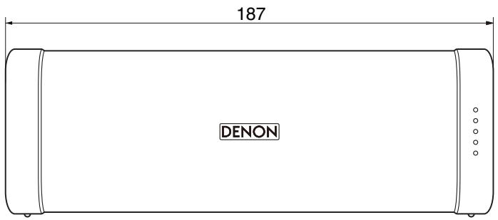 DENON DSB-250BT - Dimensions (Unité : mm) - 1
