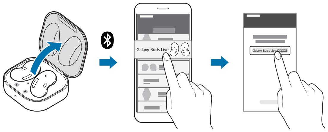 SAMSUNG GALAXY BUDS LIVE SM-R180 - Connexion à un appareil mobile autre que Samsung fonctionnant également sous le système d'exploitation Android OS (ou dans le cas où la fenêtre contextuelle de connexion n'apparaît pas) - 2