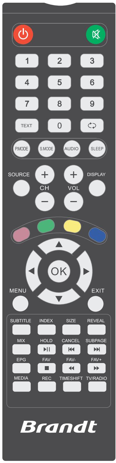 BRANDT B4304UHD - Utiliser la télécommande - 1