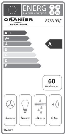 ORANIER LARA S - Produktdatenblatt nach EU-Veränderungen 65/2014 und 66/2014 - 2
