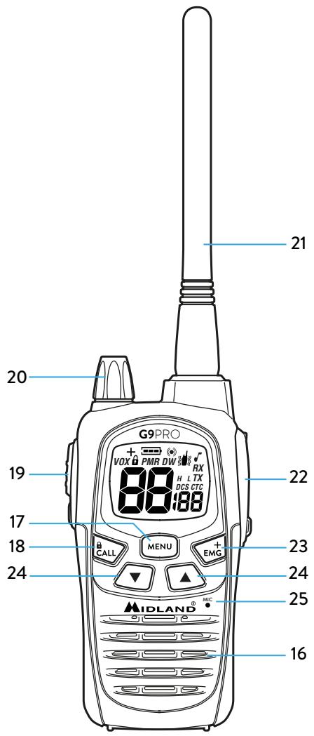 MIDLAND G9 PLUS - Affichage - 2