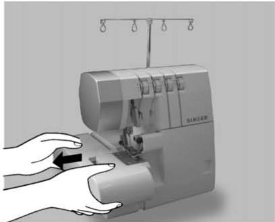 SINGER 14SH754 - Comment remetre le plateau devant - 2